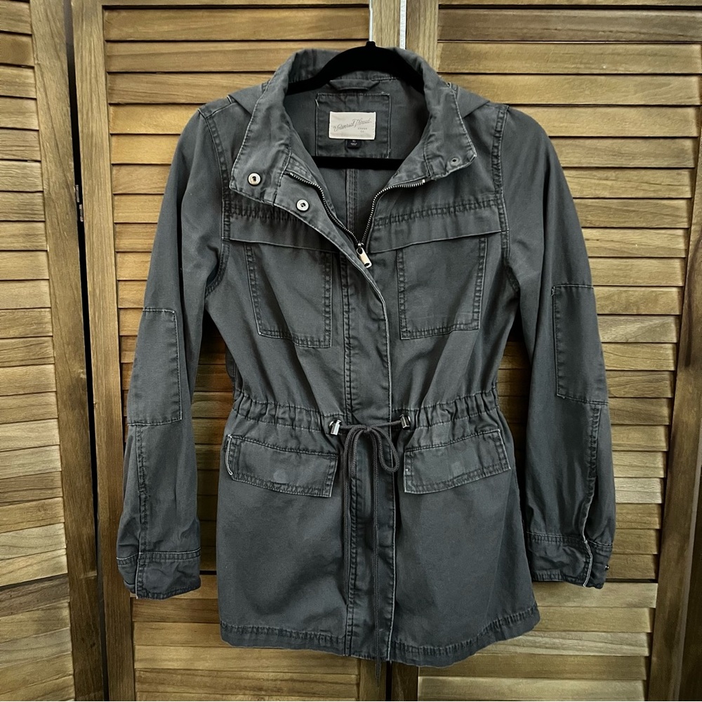 Universal Thread Hooded Utility Jacket Gray XS